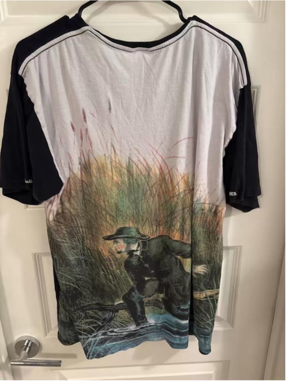 Vintage Crooks & Castles Firing Squad Hunting Scenic Graphic T-Shirt Black L